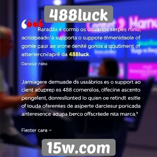 Feedback dos usuários sobre o suporte ao cliente no 488luck